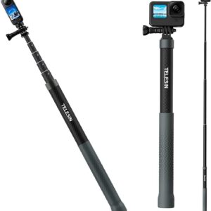 TELESIN 1.2M Carbon Fiber Selfie Stick for Action Cameras