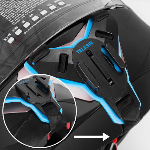 TELESIN Basic Motorcycle Helmet Chin Strap Mount for Action Cameras - Image 6