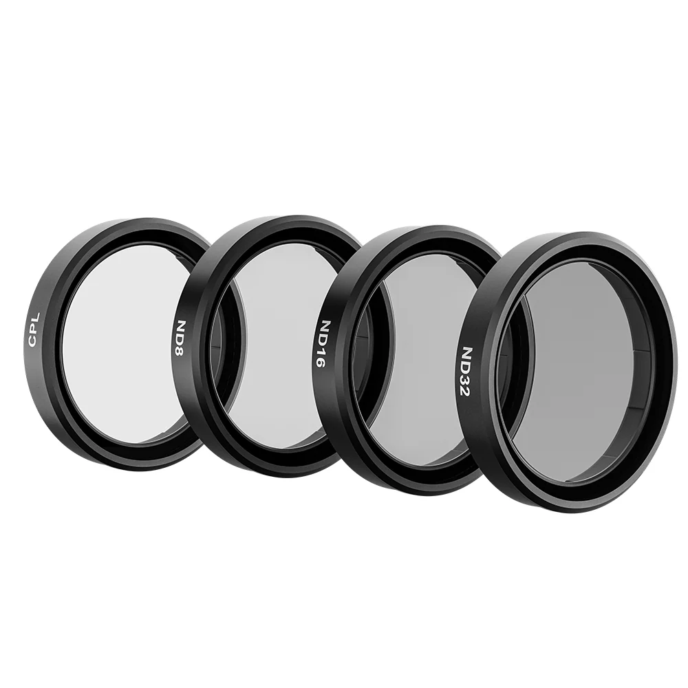 TELESIN Lens Filter Set for DJI Action 5/4/ 3 Camera Accessories, 4-Pack CPL ND32 ND16 ND8 Polarizing Neutral Density HD Filter Lens Protective Protector Cover for DJI Osmo (ND Filter) - Image 2