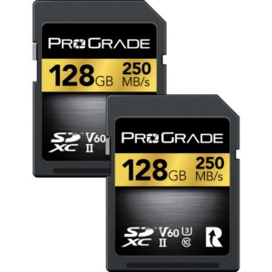 ProGrade Digital 128GB V60 UHS-II SDXC Memory Card 2-Pack