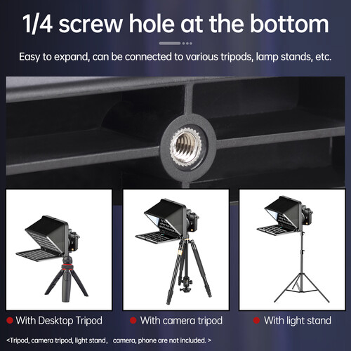 LENSGO TC7 Portable Teleprompter for Smartphones, Tablets & Select DSLR/Mirrorle - Image 15