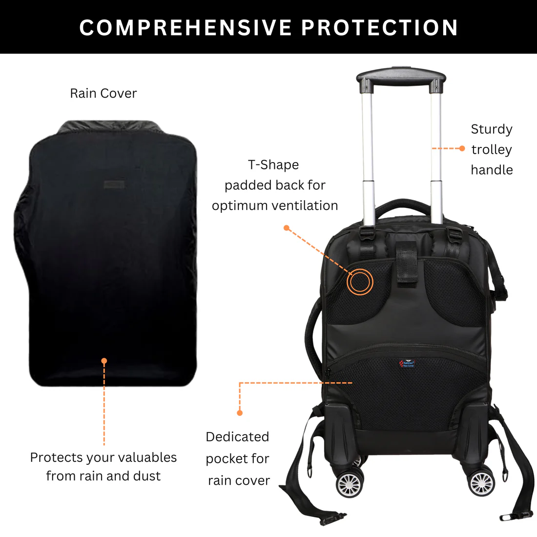 Kamron T-3 Trolley Backpack with Extension - Image 2