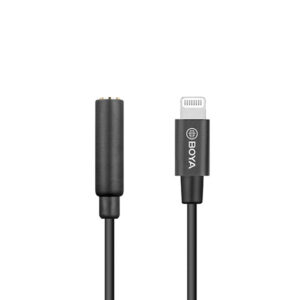 Boya K3 3.5mm TRS( Female) To Lightning (Male) Audio Adapter