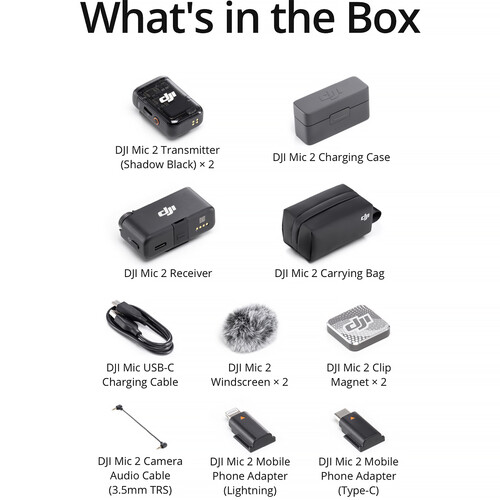 DJI Mic 2 Wireless Microphone System 2TX + 1RX - Image 2