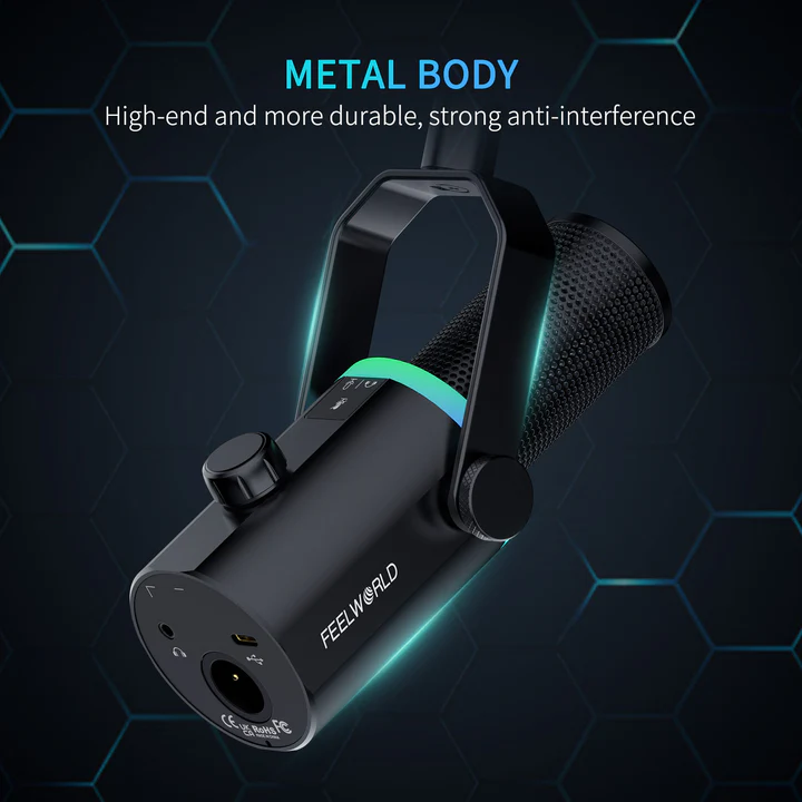 FEELWORLD PM1 XLR USB Dynamic Microphone - Image 8
