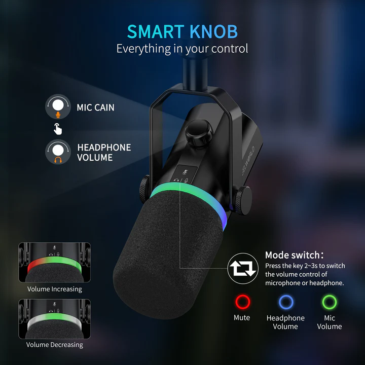 FEELWORLD PM1 XLR USB Dynamic Microphone - Image 7