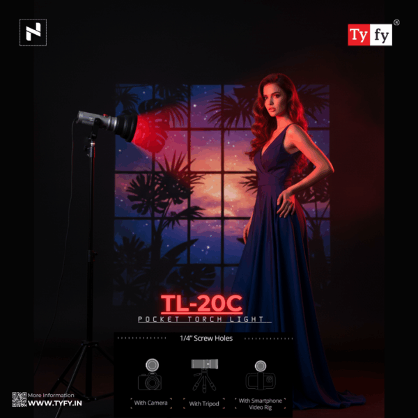 TyFy NANTU TL-20C Pocket 20 GOBO RGB Torch Light - Image 6