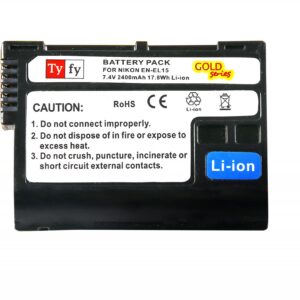 TyFy Battery For Nikon EN-EL 15 Gold