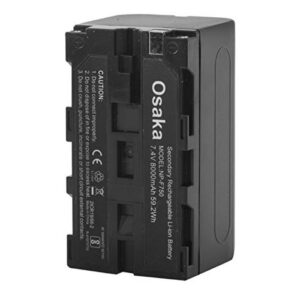 Osaka NP-F750 8000mah battery for LED video light – Black
