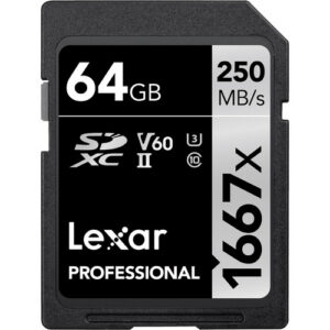 Lexar 64GB Professional 1667x UHS-II SDXC Memory Card