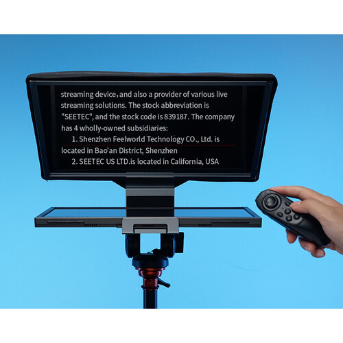 FeelWorld TP16 Folding Teleprompter with Remote Control for Tablets - Image 4