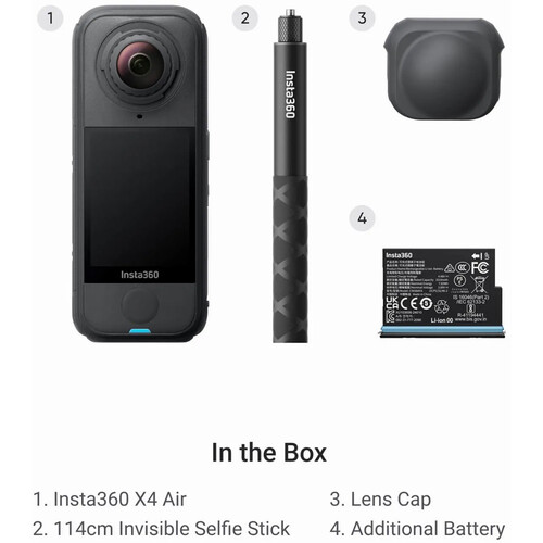 Insta360 X4 Air 360° Action Cam Starter Bundle (Black) - Image 2