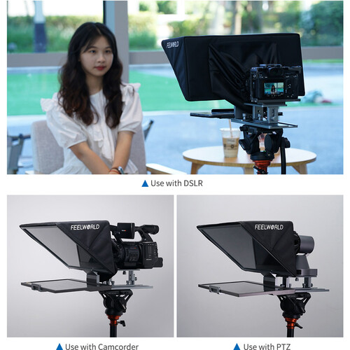 FeelWorld TP16 Folding Teleprompter with Remote Control for Tablets - Image 11