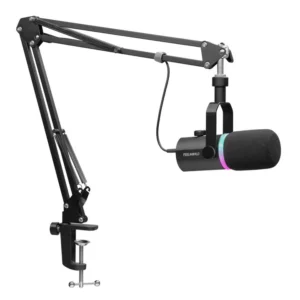 FEELWORLD PM1 USB XLR Dynamic Microphone with Boom Arm