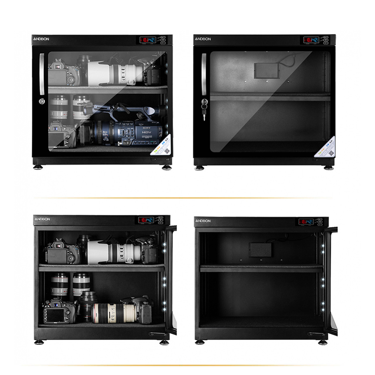 Andbon AD-80HS 80L Wide Auto-Dehumidifier Digital Dry Cabinet - Image 2