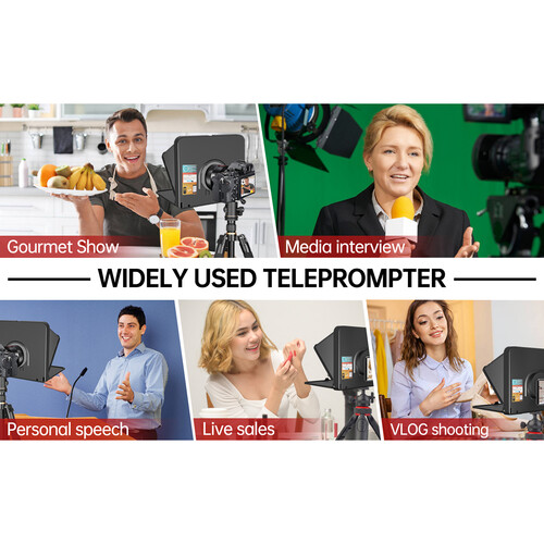 LENSGO TC7 Portable Teleprompter for Smartphones, Tablets & Select DSLR/Mirrorle - Image 12