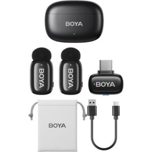 BOYA mini 2-Person Tiny Wireless Microphone System with USB-C Connector