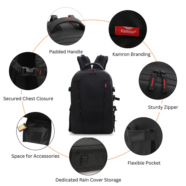 Kamron Tough BP Lite Waterproof DSLR Backpack Camera Backpack - Image 4