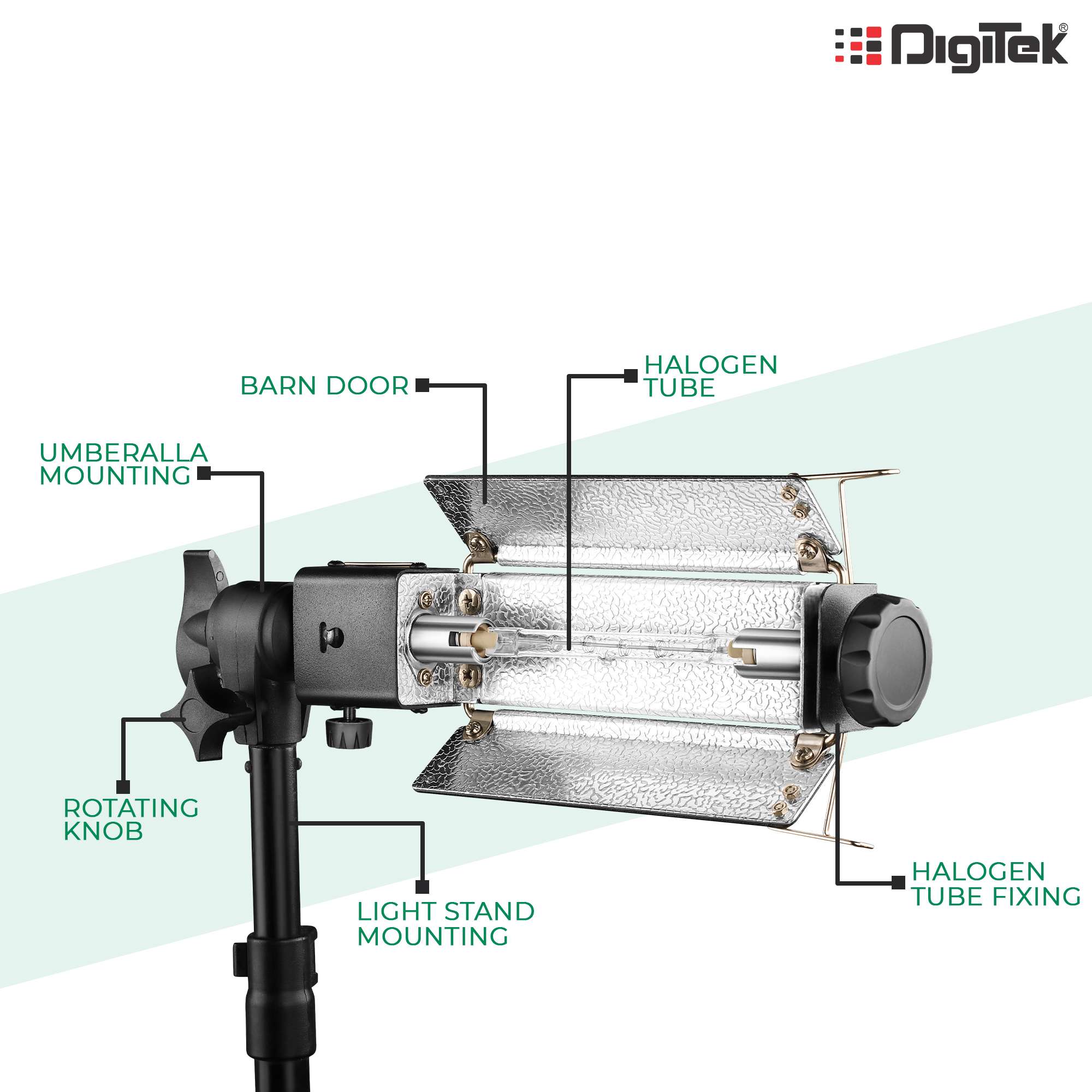 Digitek (DPL 003) Porta Light with 1000 Watt Halogen Tube - Image 4