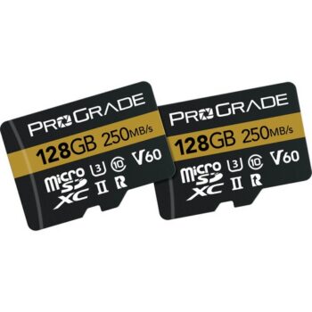 ProGrade Digital 128GB UHS-II microSDXC Memory Card with SD Adapter 2-Pack
