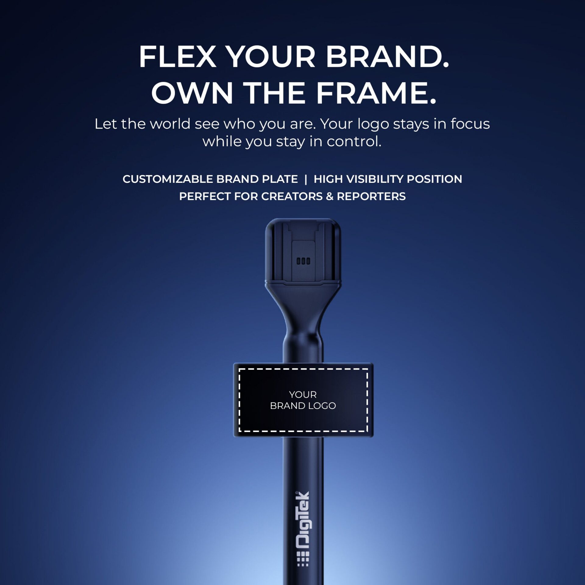 Digitek (DHMA-102) Handheld Interview Mic Adapter with Brand Display Plate and Foam Windshield to Reduce Wind Noise, Compatible with DWM 101 and Other Wireless GO Trensmitter - Image 4