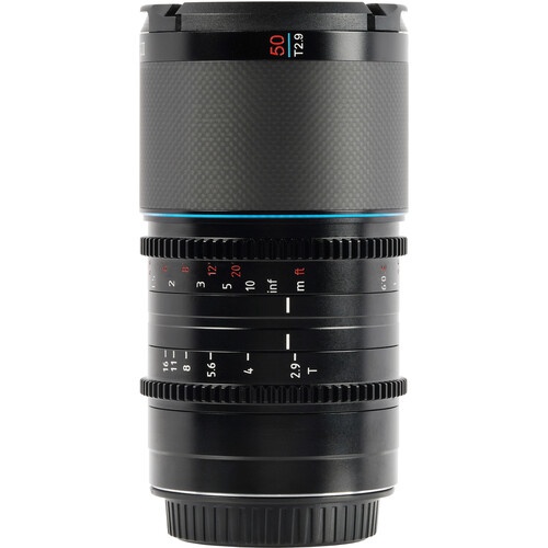 Sirui Saturn 50mm T2.9 1.6x Carbon Fiber Full-Frame Anamorphic Lens (Sony E, Blue Flare) - Image 2