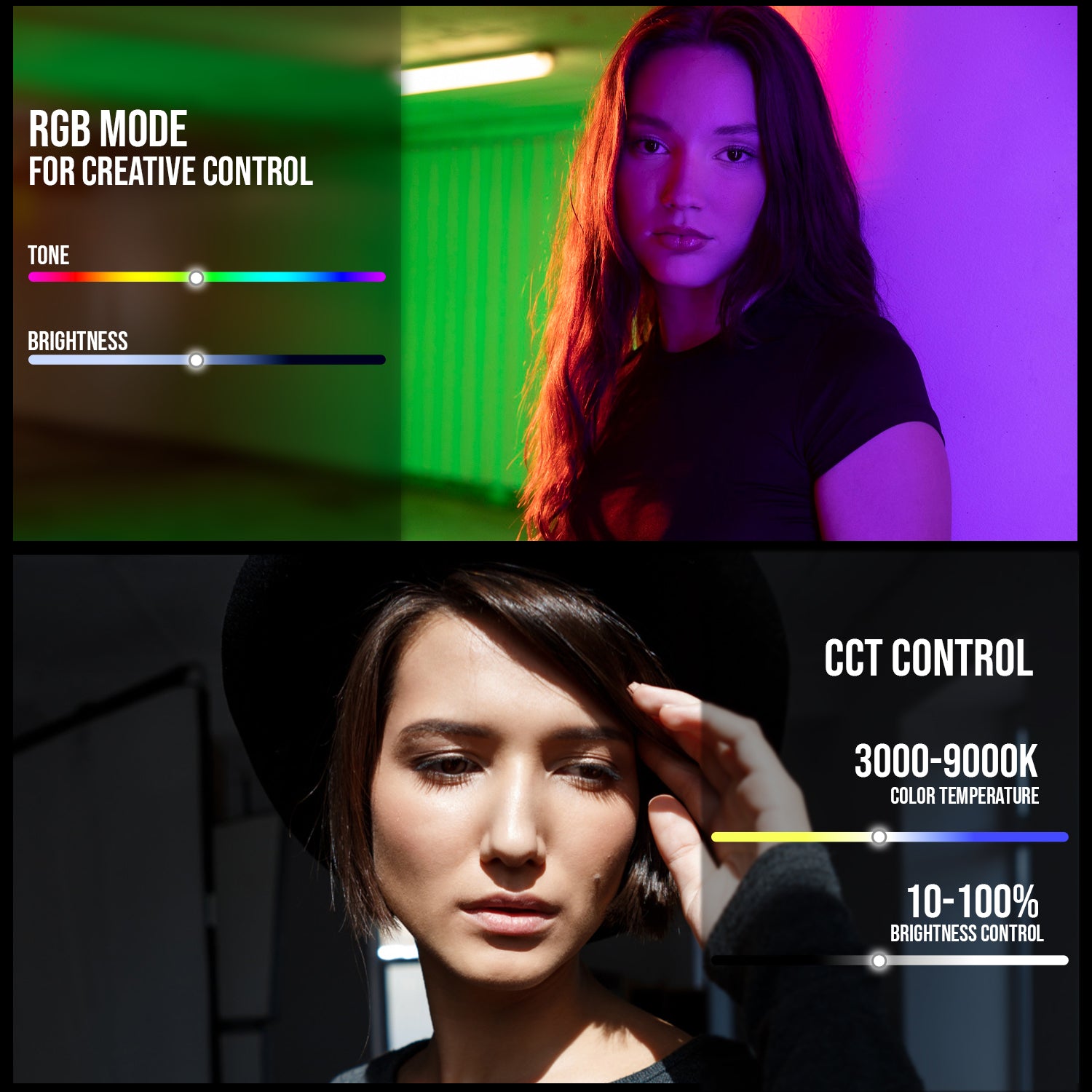 VL49 RGB Video Light, 3000-9000K, 1200mAh, 9 Effects, CRI 95+ - Image 4
