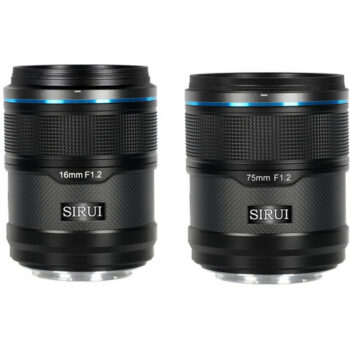 SIRUI Sniper 2 Lens Kit with 16mm f/1.2 and 75mm f/1.2 Lens (Sony E, Black)