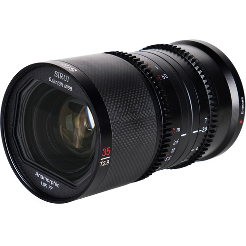 Sirui Saturn 35mm T2.9 1.6x Carbon Fiber Full-Frame Anamorphic Lens (L-Mount, Neutral Flare) - Image 3