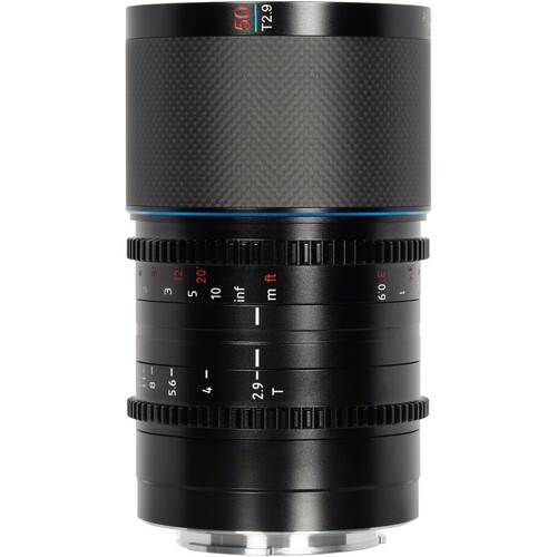 Sirui Saturn 50mm T2.9 1.6x Carbon Fiber Full-Frame Anamorphic Lens (Sony E, Blue Flare) - Image 3