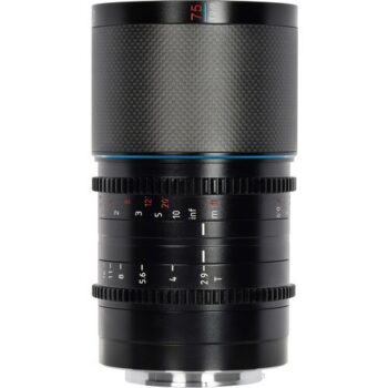 Sirui Saturn 75mm T2.9 1.6x Carbon Fiber Full-Frame Anamorphic Lens (Sony E, Blue Flare)