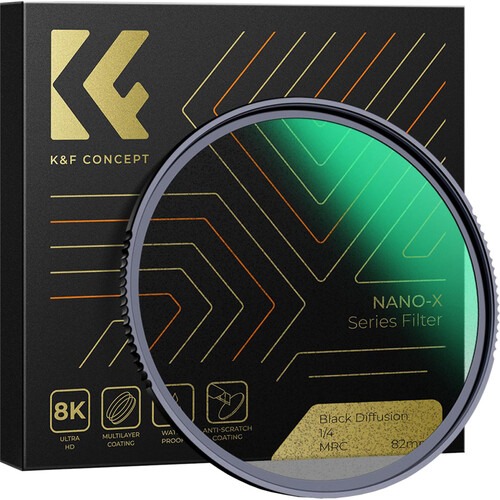 K&F Concept Nano-X Series Black Diffusion Filter 82mm, Grade 1/4