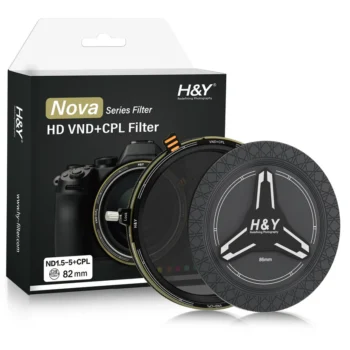 H&Y Nova series HD ND3-32+CPL Filter 82mm (1.5 - 5 stops)