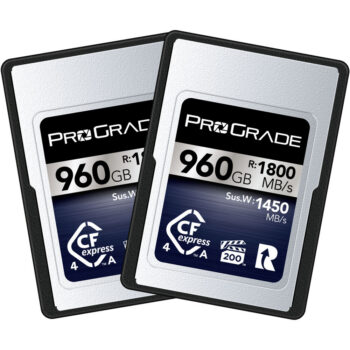 ProGrade Digital 960GB CFexpress 4.0 VPG 200 Type A Memory Card, 2-Pack