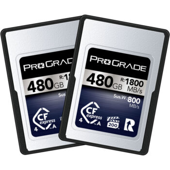 ProGrade Digital 480GB CFexpress 4.0 VPG 200 Type A Memory Card, 2-Pack
