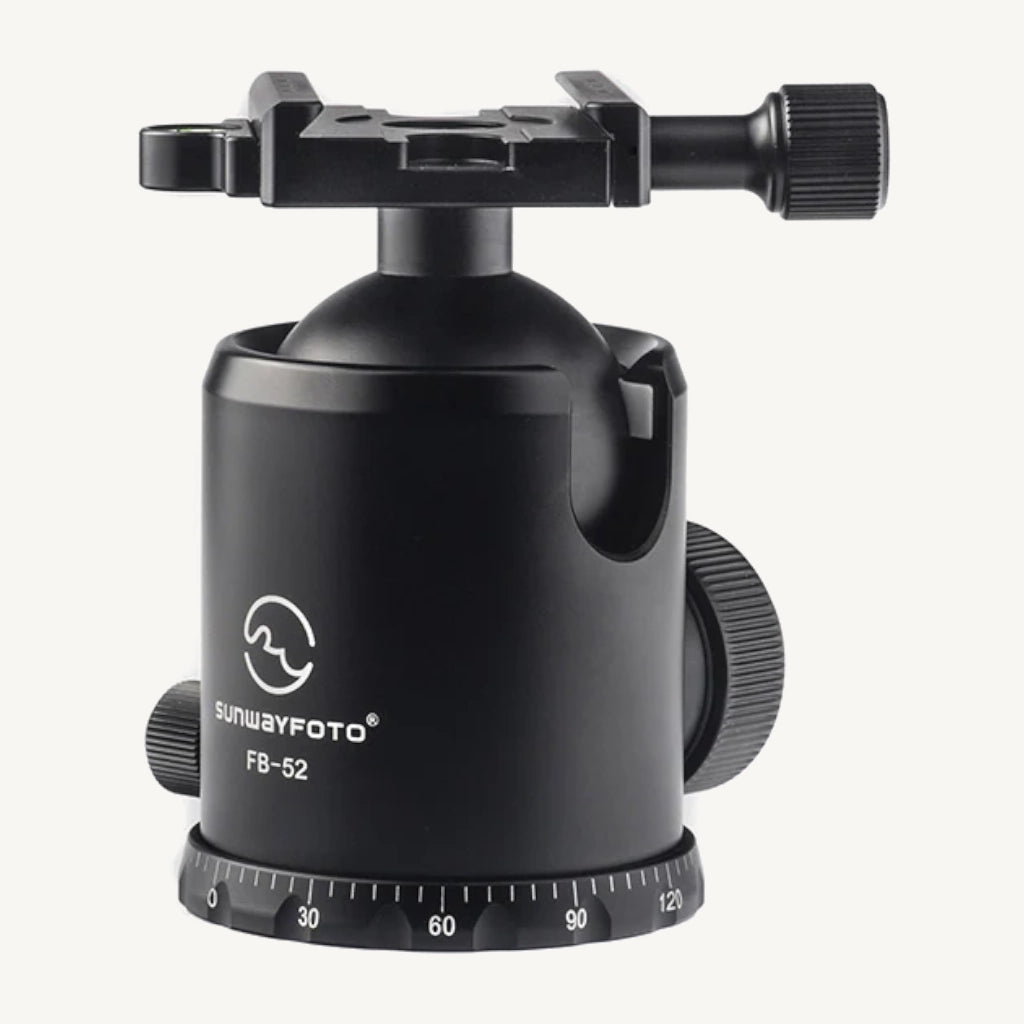 Sunwayfoto FB-52 Ball Head with Screw-Knob Locking Quick Release Clamp - Image 4